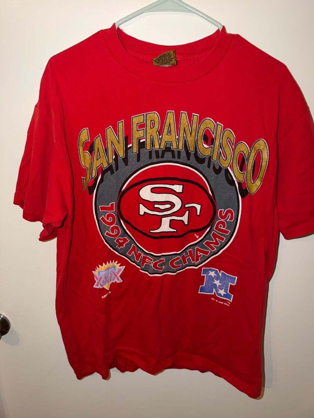 Vintage 1994 San Francisco 49ers NFC Champions Nutmeg Graphic T-Shirt
